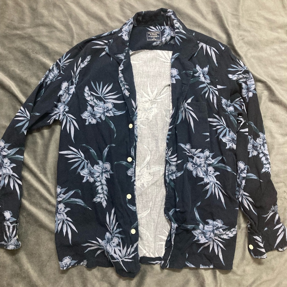 Abercrombie Tropical Long Sleeve Shirt